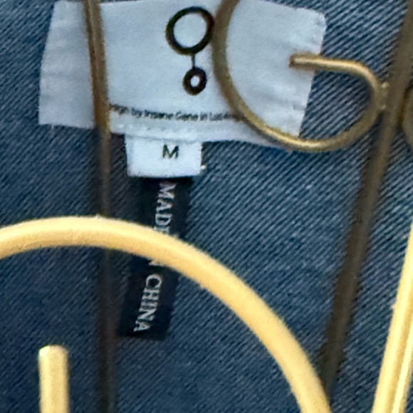 Women's Light Blue Denim Jacket with Rhinestone Stud Details - Picture 15 of 15